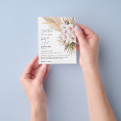 budget Pampas gras folie orchidee rustig huwelijk Flyer (Hand)