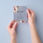 BUDGET Pampas Gras FOTOGRAFIE Uitnodiging Bruidsfe Flyer (Hand)