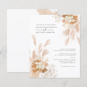 Budget Pampas Gras Terracotta Palm Uitnodiging