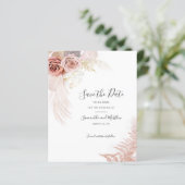 Budget Pampas Gras Terracotta Save the Date (Staand voorkant)
