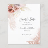 Budget Pampas Gras Terracotta Save the Date (Voorkant)
