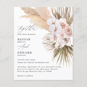 budget pampas grasgroen orchid rustige bruiloft