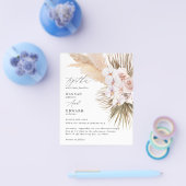 budget Pampas grasgroen orchidee bruiloft Flyer (Enkel)