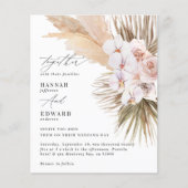 budget Pampas grasgroen orchidee bruiloft Flyer (Voorkant)