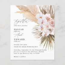 budget Pampas grasgroen orchidee bruiloft