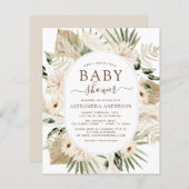 Budget Pampas Grass Baby shower Boho Eucalyptus (Voorkant / Achterkant)
