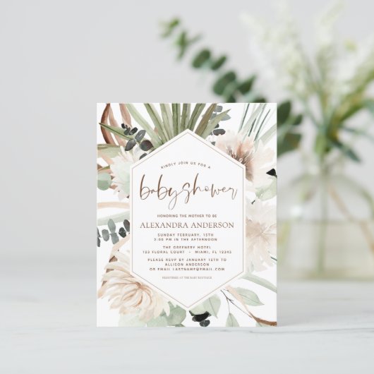 Budget Pampas Grass Baby shower Boho Eucalyptus (Staand voorkant)