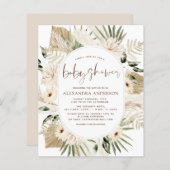 Budget Pampas Grass Baby shower Boho Eucalyptus (Voorkant / Achterkant)