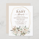 Budget Pampas Grass Baby shower Boho Eucalyptus (Voorkant / Achterkant)