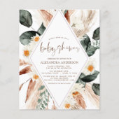 Budget Pampas Grass Baby shower Boho Eucalyptus Fl Flyer (Voorkant)