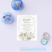 Budget Pampas Grass Baby shower Boho Eucalyptus Flyer (Enkel)