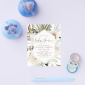Budget Pampas Grass Baby shower Boho Eucalyptus Flyer (Enkel)