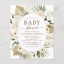 Budget Pampas Grass Baby shower Boho Eucalyptus Flyer