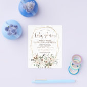 Budget Pampas Grass Baby shower Boho Eucalyptus Flyer (Enkel)