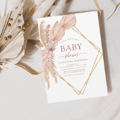 Budget Pampas Grass Baby shower Boho Uitnodiging