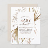 Budget Pampas Grass Bohemian Boho Baby shower (Voorkant / Achterkant)
