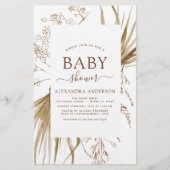 Budget Pampas Grass Bohemian Boho Baby shower (Voorkant)