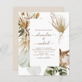 Budget Pampas Grass Bohemian Boho Tropical Wedding (Voorkant / Achterkant)