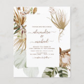 Budget Pampas Grass Bohemian Boho Tropical Wedding (Voorkant)