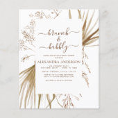 Budget Pampas Grass Boho Brunch & Bubble Flyer (Voorkant)