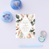 Budget Pampas Grass Boho Eucalyptus Wedding Flyer (Enkel)