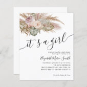 Budget Pampas Grass Boho Het is een meisje Baby sh (Voorkant / Achterkant)