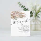 Budget Pampas Grass Boho Het is een meisje Baby sh (Staand voorkant)