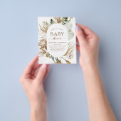 Budget Pampas Grass Boho Tropical Baby shower Flye Flyer (Hand)