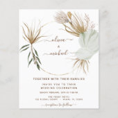 Budget Pampas Grass Boho Tropical Wedding Flyer (Voorkant)