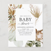 Budget Pampas Grass Boho Tropisch Baby shower (Voorkant)