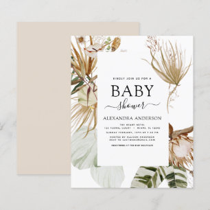 Budget Pampas Grass Boho Tropisch Baby shower