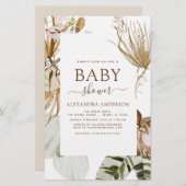 Budget Pampas Grass Boho Tropisch Baby shower (Voorkant / Achterkant)