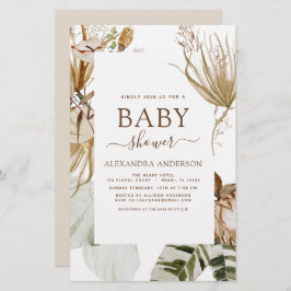 Budget Pampas Grass Boho Tropisch Baby shower