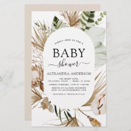 Budget Pampas Grass Boho Tropisch Baby shower