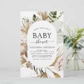 Budget Pampas Grass Boho Tropisch Baby shower (Staand voorkant)