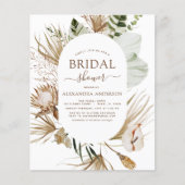 Budget Pampas Grass Boho Tropisch Vrijgezellenfees Flyer (Voorkant)