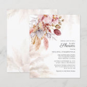 Budget Pampas Grass Dried Flowers Girl Baby shower (Voorkant / Achterkant)