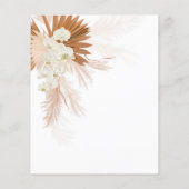 Budget Pampas Grass Floral Baby shower Uitnodiging (Achterkant)