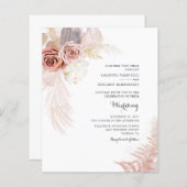Budget Pampas grass Floral Terracotta Tan Wedding (Voorkant / Achterkant)