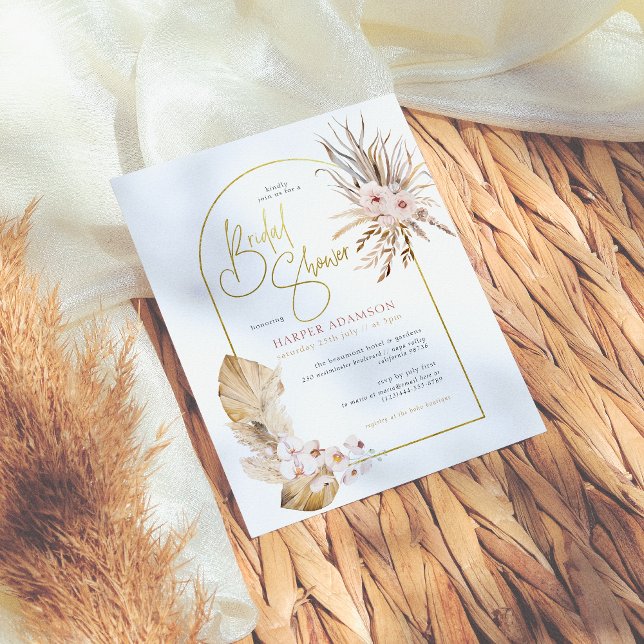 Budget Pampas Grass & Gold Arch Boho Vrijgezellenf (Creator heeft geüpload)