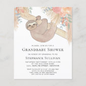 Budget Pampas Grass Grandma Baby shower Uitnodigin (Voorkant)