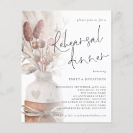 Budget Pampas Grass Overlay Rehearsal Dinner