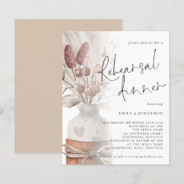 Budget Pampas Grass Overlay Rehearsal Dinner