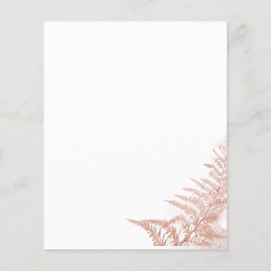 Budget Pampas Grass Terracotta Chic Wedding Invite (Achterkant)