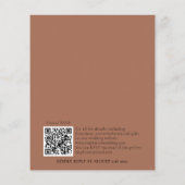 Budget Pampas Grass Terracotta QR Wedding Invite (Achterkant)