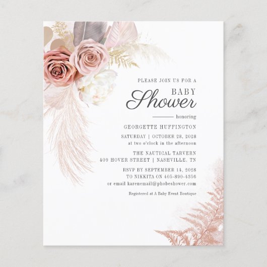 Budget Pampas Grass Terracotta Vrijgezellenfeest (Voorkant)