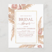 Budget Pampas Grass Vrijgezellenfeest Bohemian Boh Flyer (Voorkant)