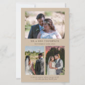 BUDGET Pampas Grass Wedding 3 Foto Quote Bedankt (Achterkant)