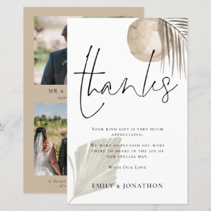 BUDGET Pampas Grass Wedding 3 Foto Quote Bedankt