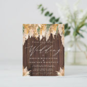 BUDGET Pampas Grass Wood String Lights Weddenschap (Staand voorkant)